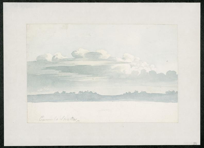 Luke Howard sketch of Stratocumulus kept by the Science Museum on behalf of the Royal Meteorological Society.