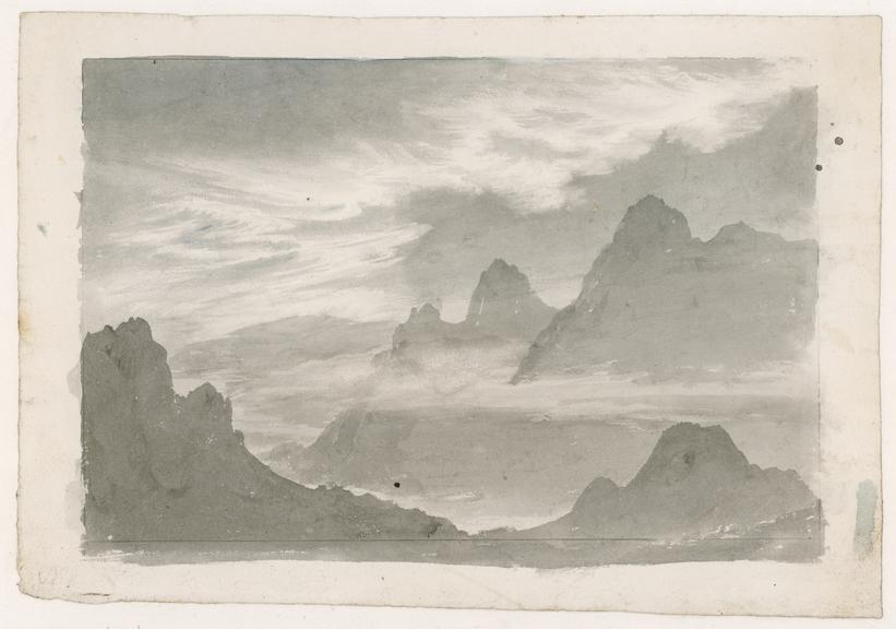 Luke Howard sketch of Stratus kept by the Science Museum on behalf of the Royal Meteorological Society.