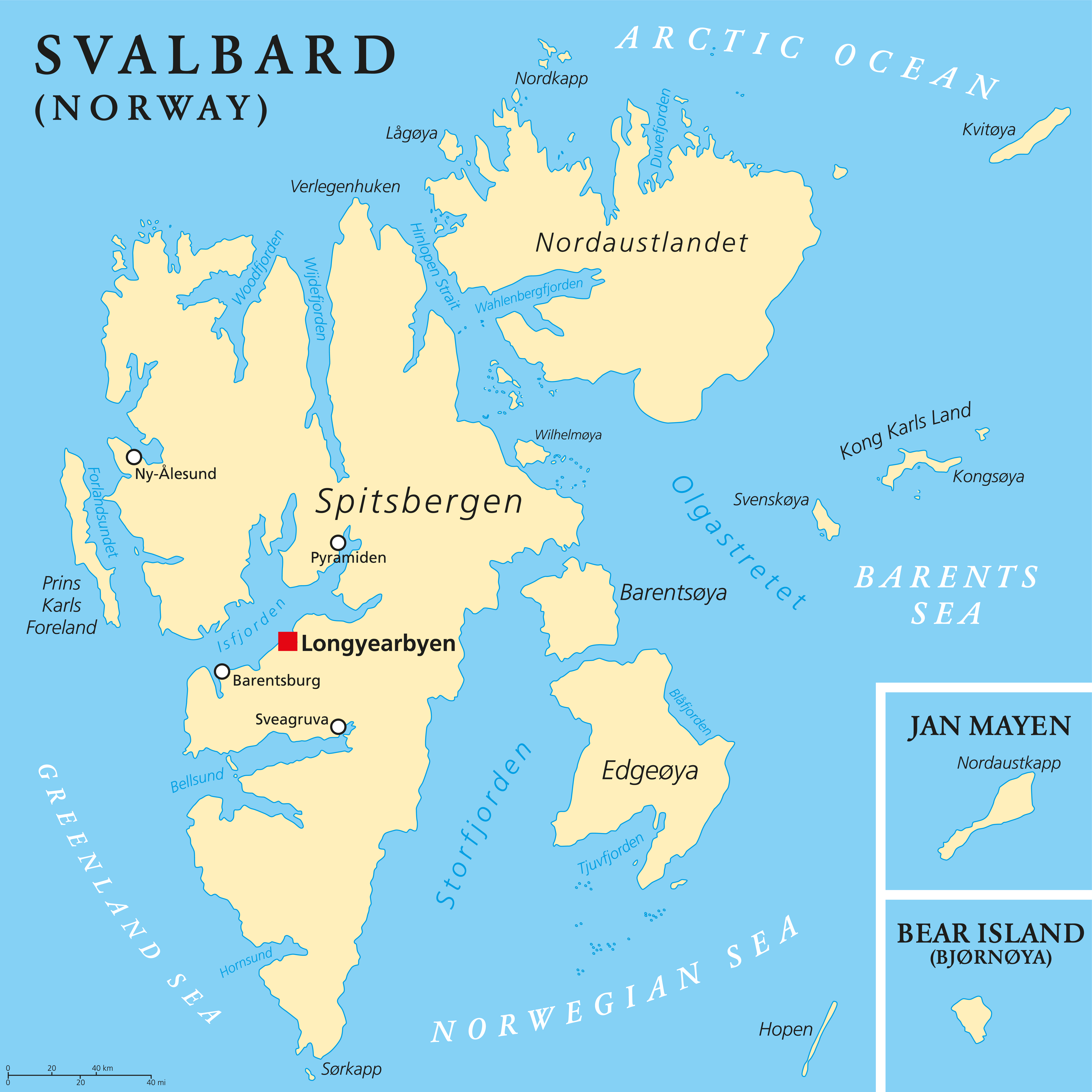 Svalbard map