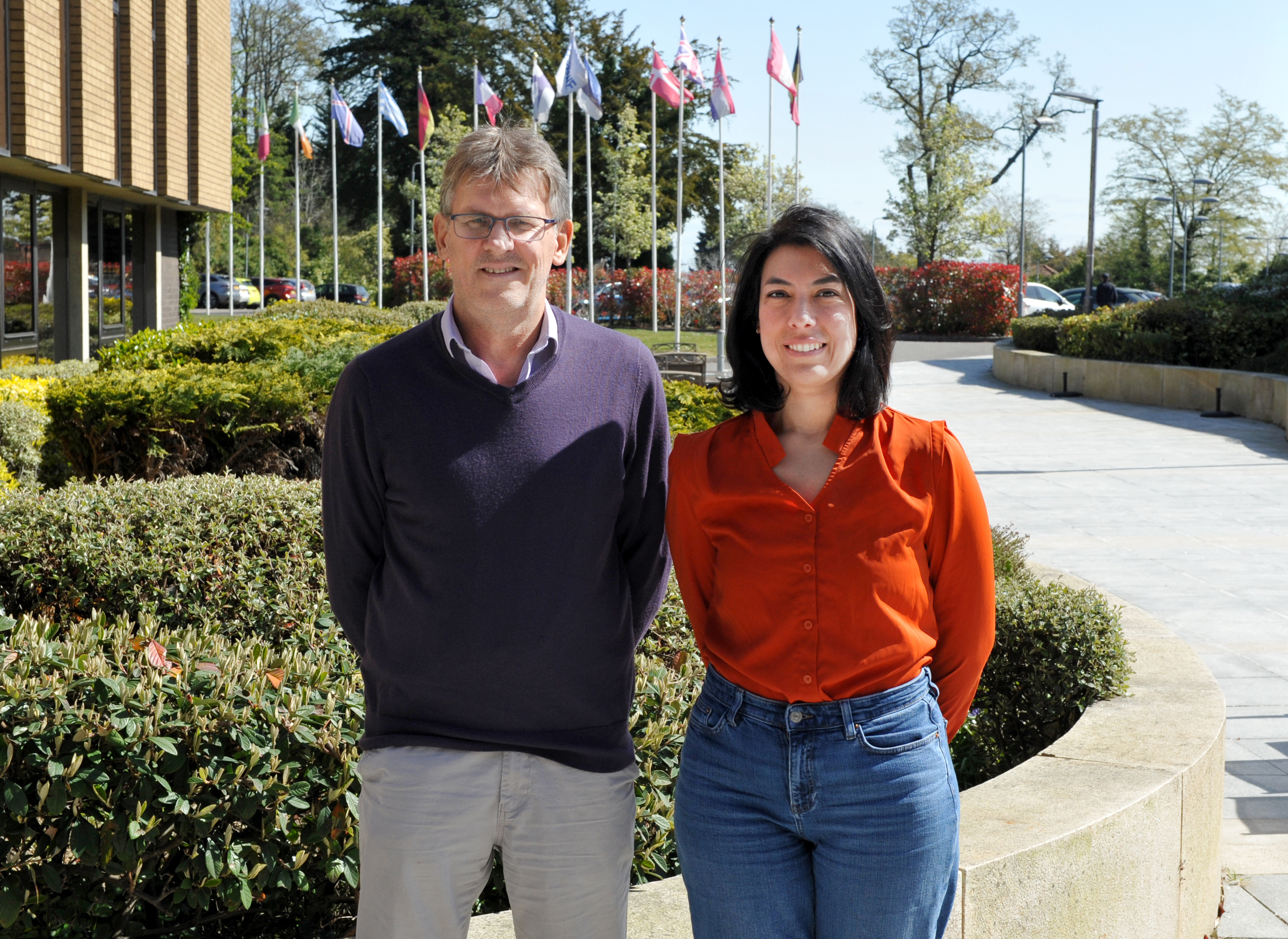 Tim Hewson and Fatima Pillosu