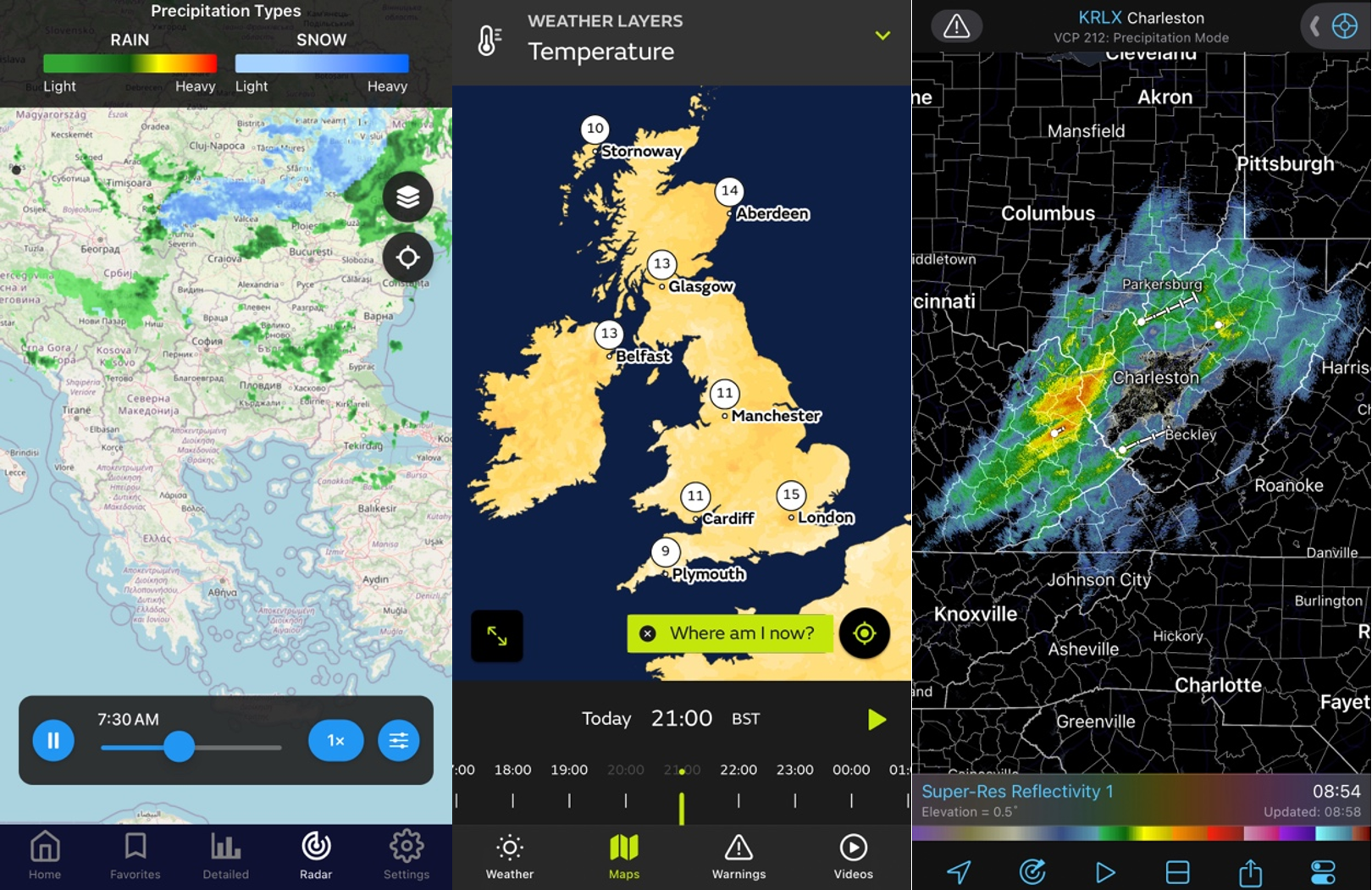 Weather applications utilising GIS