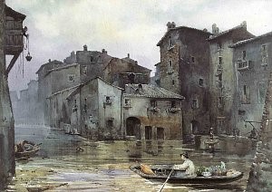 watercolours image Italy