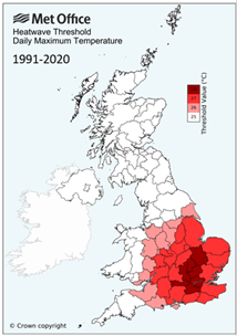 Heatwave thresholds