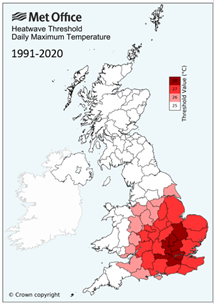 Heatwave threshold