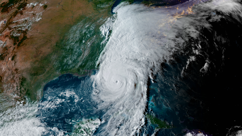 Sunlight Fades on a Powerful Hurricane Helene © CSU/CIRA & NOAA