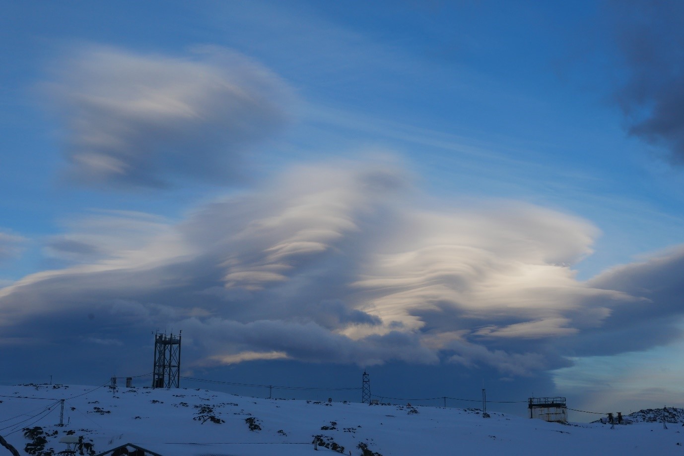 Lenticular clouds over Rothera