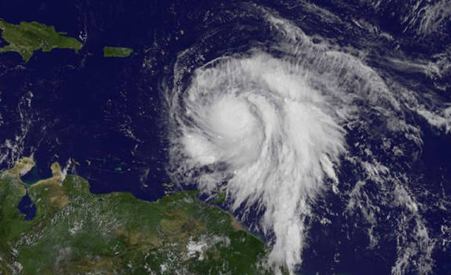 A satellite image of Hurricane Maria (source: NOAA/NASA)