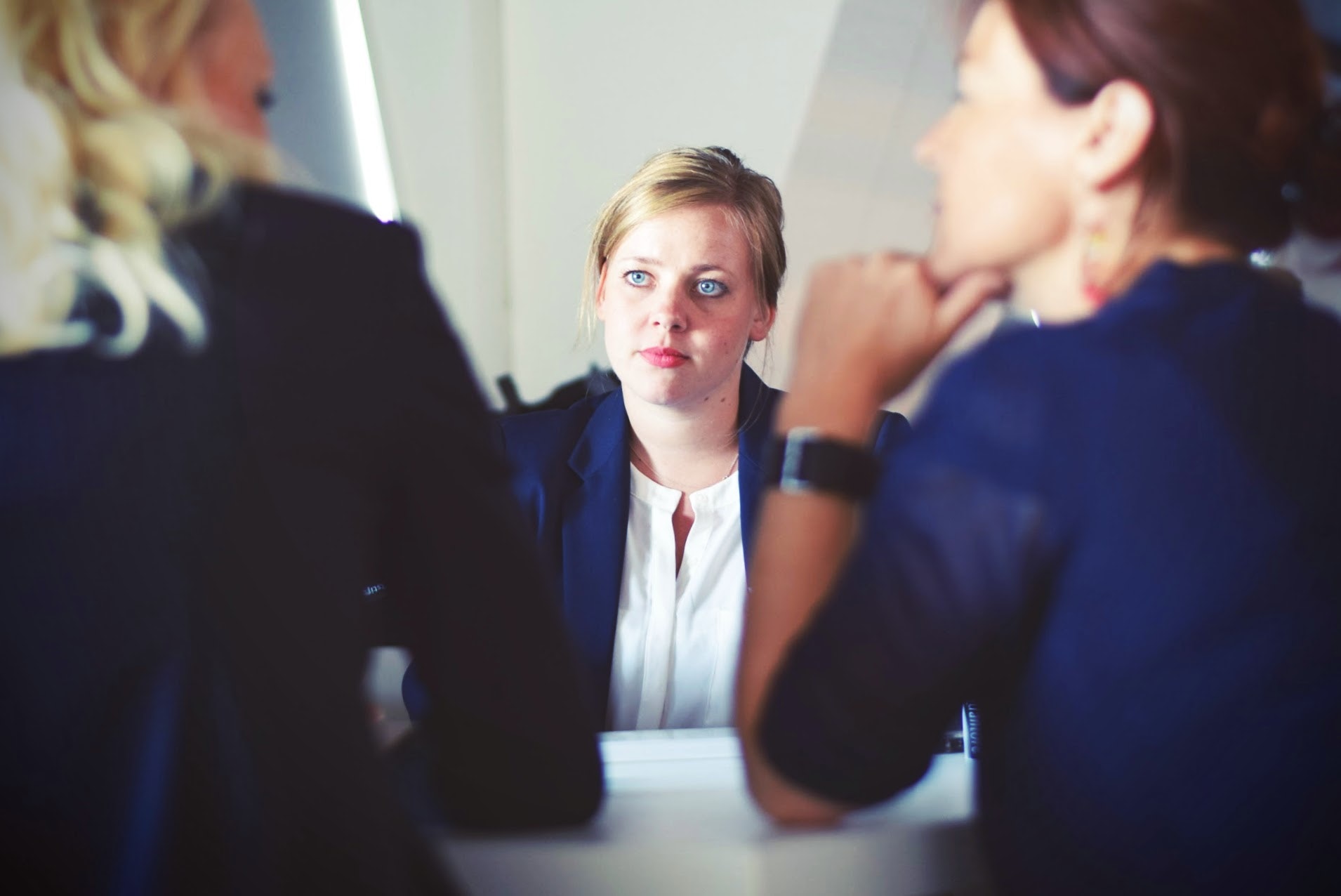 women professional seeking advice from her bosses