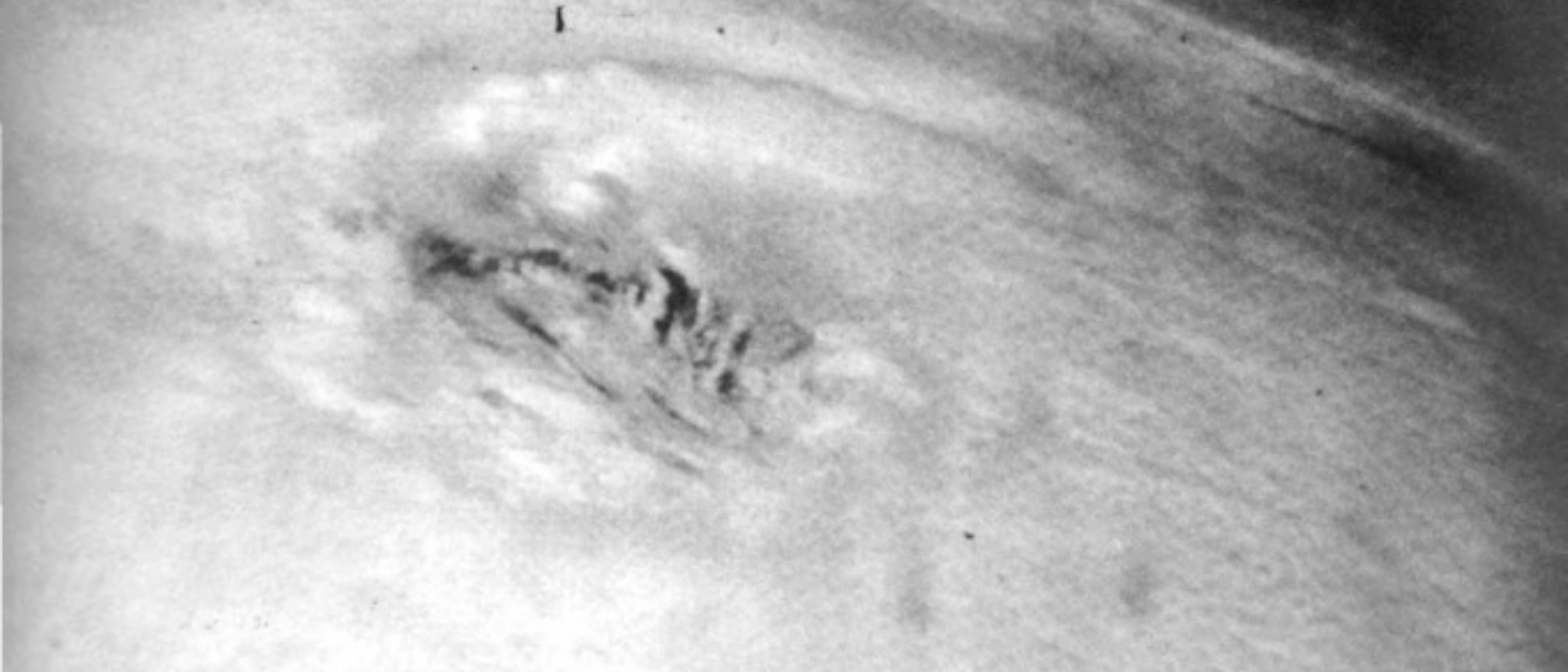 Hurricane Debbie satellite image September 13, 1961 (United States Weather Bureau, Public Domain)