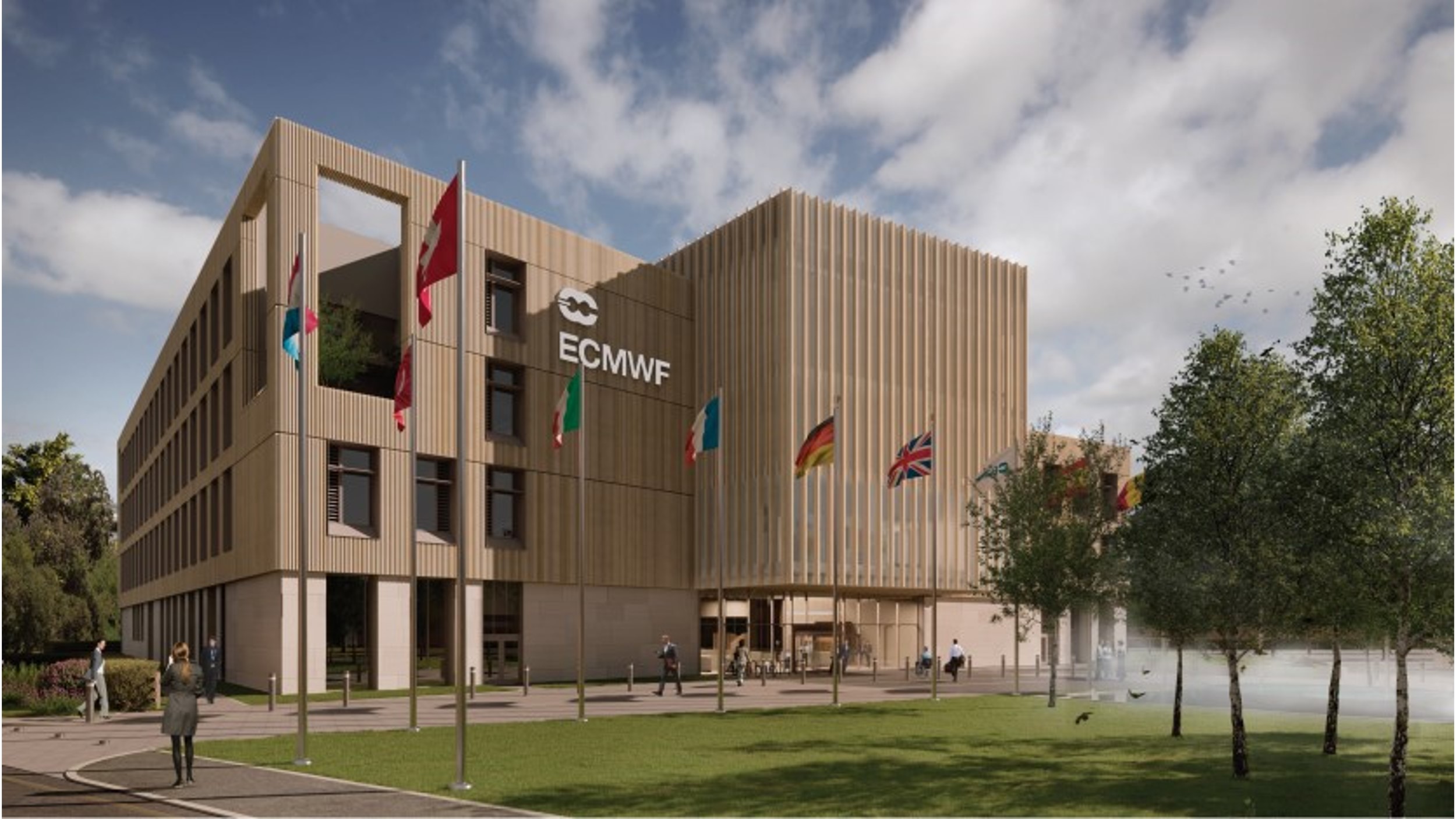 Proposed external face of the new ECMWF building