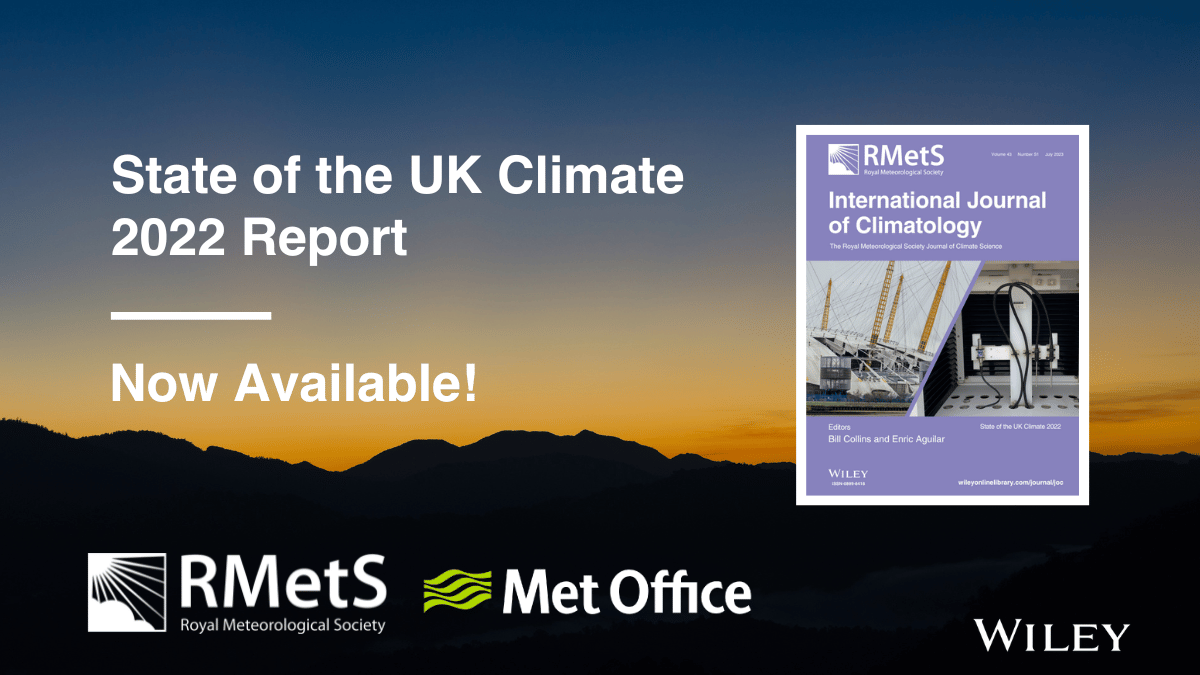 Front cover of report with RMetS, Met Office and Wiley logos