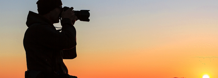 animated banner with silhouetted photographer photographing a sunset. Text reads Final Week to Enter