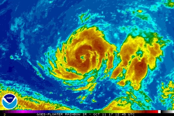 Satellite image of Ophelia (Source: NOAA)