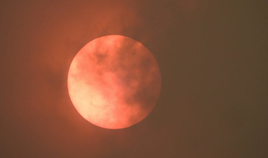 Red sun (credit: Birmingham Updates)
