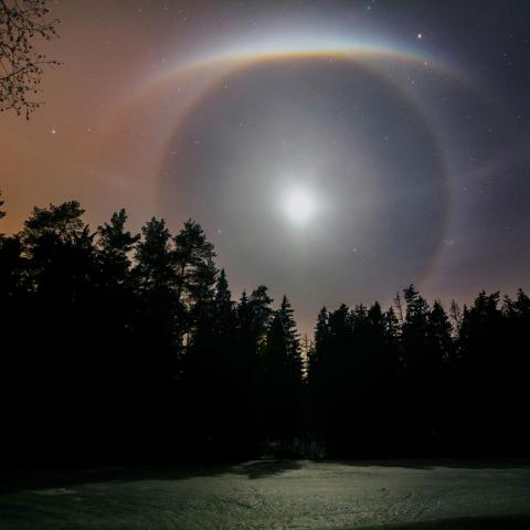 Lunar Halo in Mogilev, Belarus