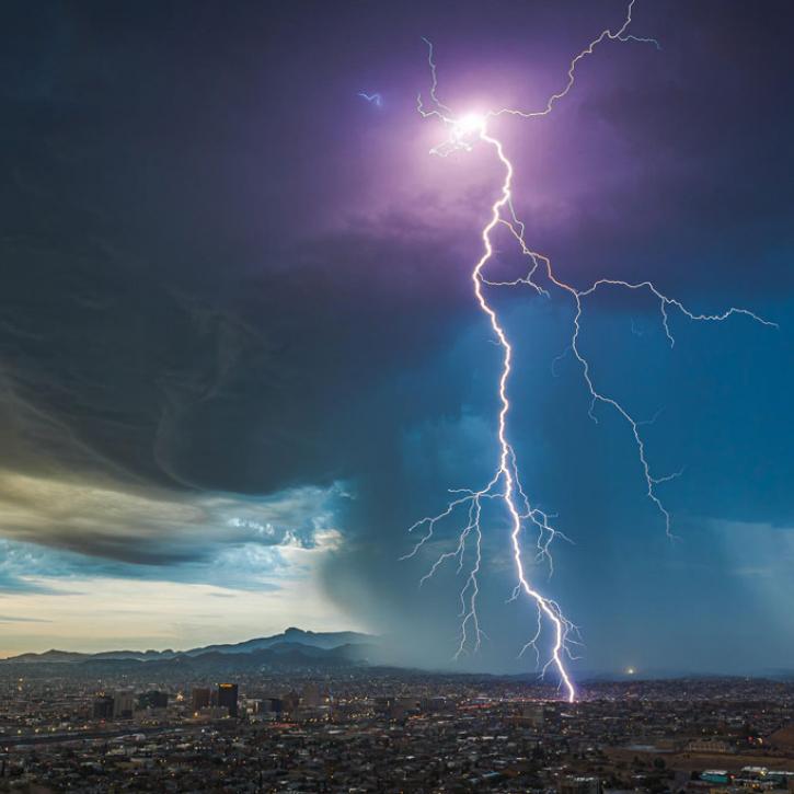 Predawn Thunderstorm Over El Paso, Texas © Lori Grace Bailey