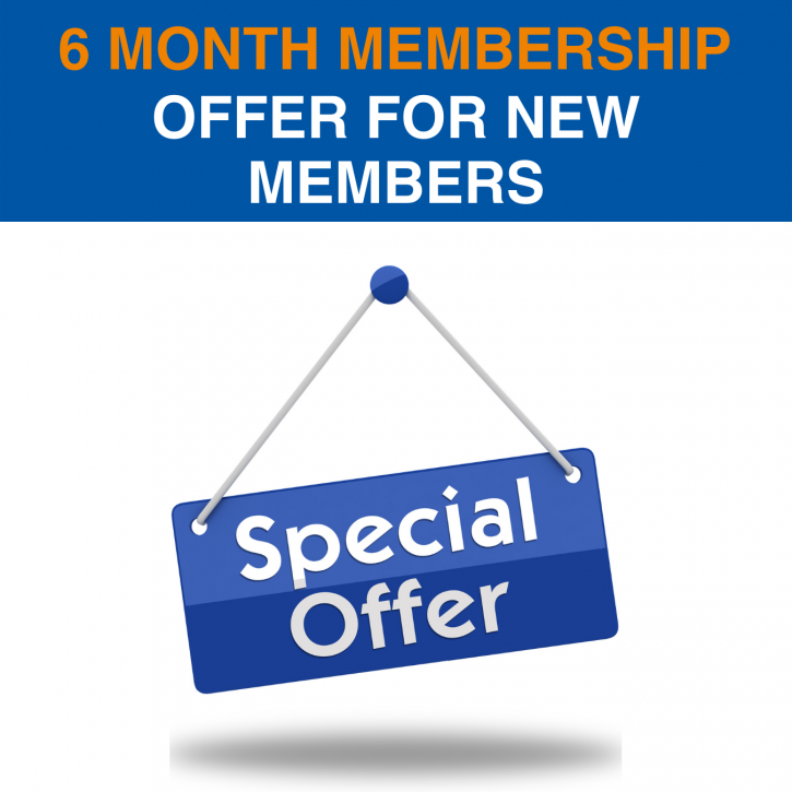 banner saying 6 month membership offer for new members