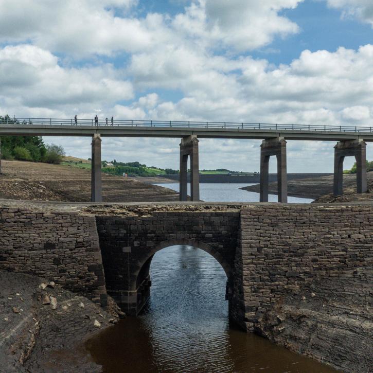 Low reservoir levels in West Yorkshire