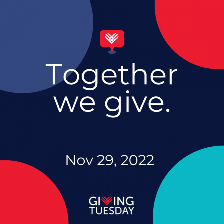 A banner with the Giving Tuesday logo and the wording 'Together we give'