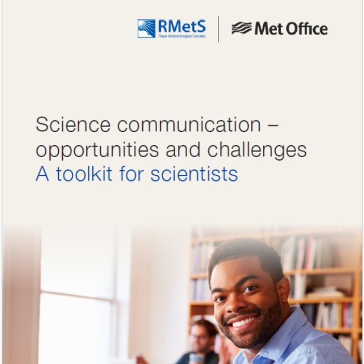 RMetS document title with a scientist smiling